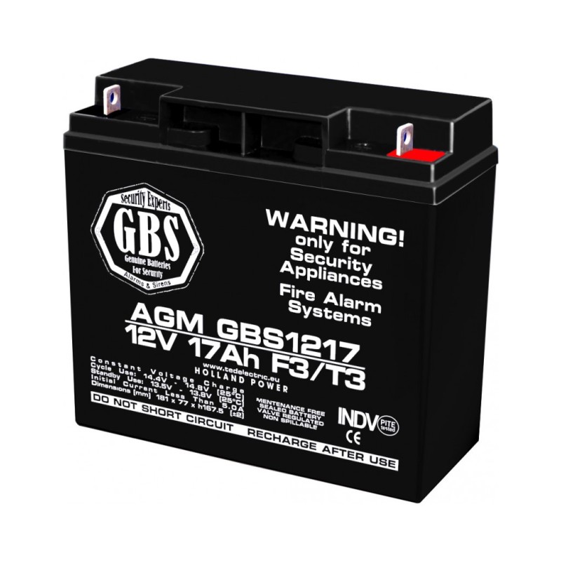 Acumulator AGM VRLA 12V 17A dimensiuni 181mm x 76mm x h 167mm F3 GBS (2)