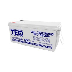 Acumulator AGM VRLA 12V 260A GEL Deep Cycle 520mm x 268mm x h 220mm M8 TED Battery Expert Holland TED003539 (1)
