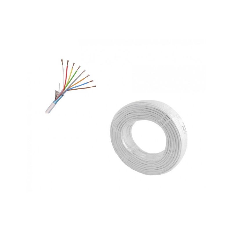 Cablu alarma 8 fire multifilare ecranate cupru + fir masa cupru 8 x 0,22 mm TED Wire Expert TED002334