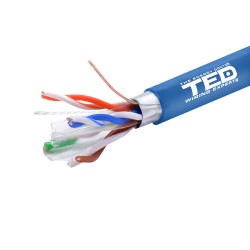 Cablu FTP cat.6 cupru integral 0,51 albastru TED Wire Expert TED002426 305m