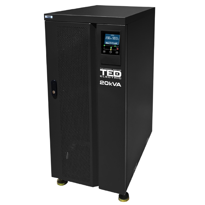 UPS 20kVA LCD cu stabilizator online - dubla conversie 3/3 trifazat/trifazat TED UPS Expert (FARA Acumulatori) TED002013 - EOL