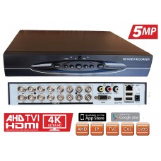 DVR 16 canale compatibil cu camere de pana la 5 MP HVR-9116