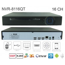 NVR 16 canale H.265 pentru camere IP de până la 5 Mpixeli NVR-8116QT