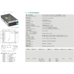 Sursa de alimentare tip open frame multitensiuni: 12V/1A, 12V/2A, 5V/8A, 24V/2A Q-120D*