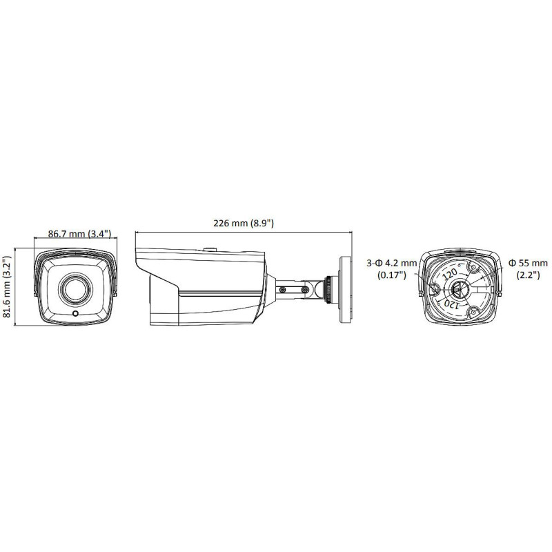 Camera de supraveghere de exterior 2 MP, 3.6 MM, IR 40 M UV-HDBZ525