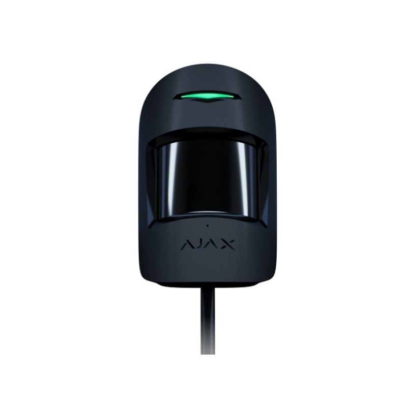 Detector de miscare PIR si geam spart Ajax Fibra, negru, CombiProtect Fibra (BLK)