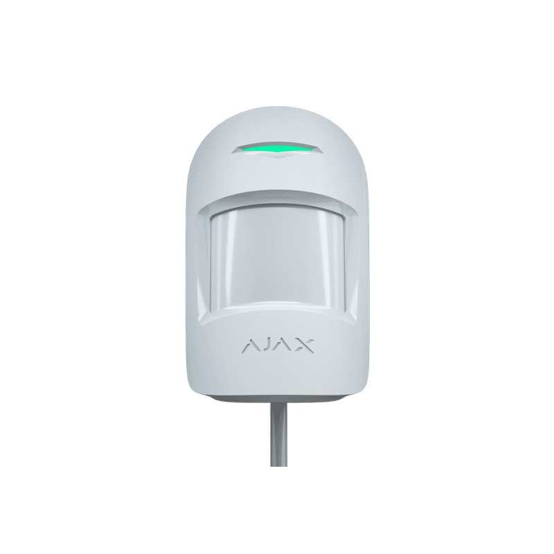 Detector de miscare PIR si geam spart Ajax Fibra, alb, CombiProtect Fibra (WHT)