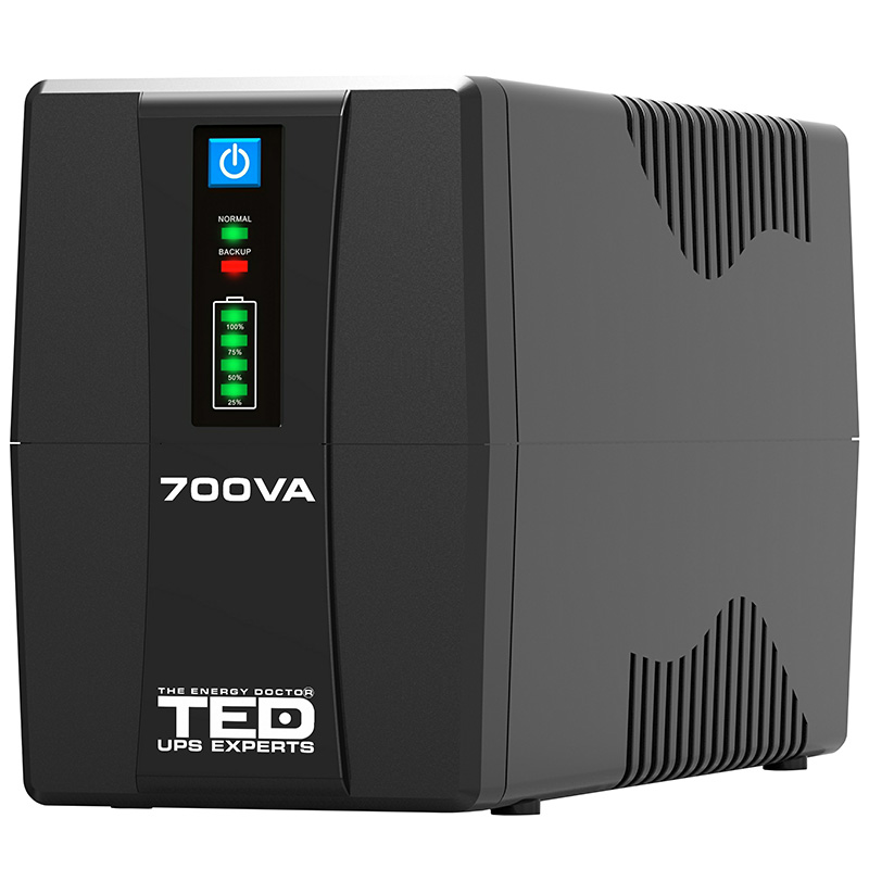 UPS 700VA/400W LED Line Interactive AVR 2 schuko TED Electric TED003966