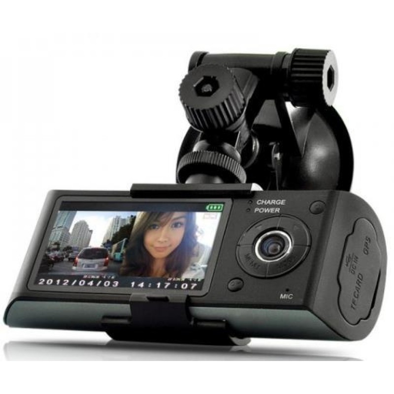 Camera  auto duala interior+exterior cu inregistrare simultana pe stick si GPS EMC-DCV01