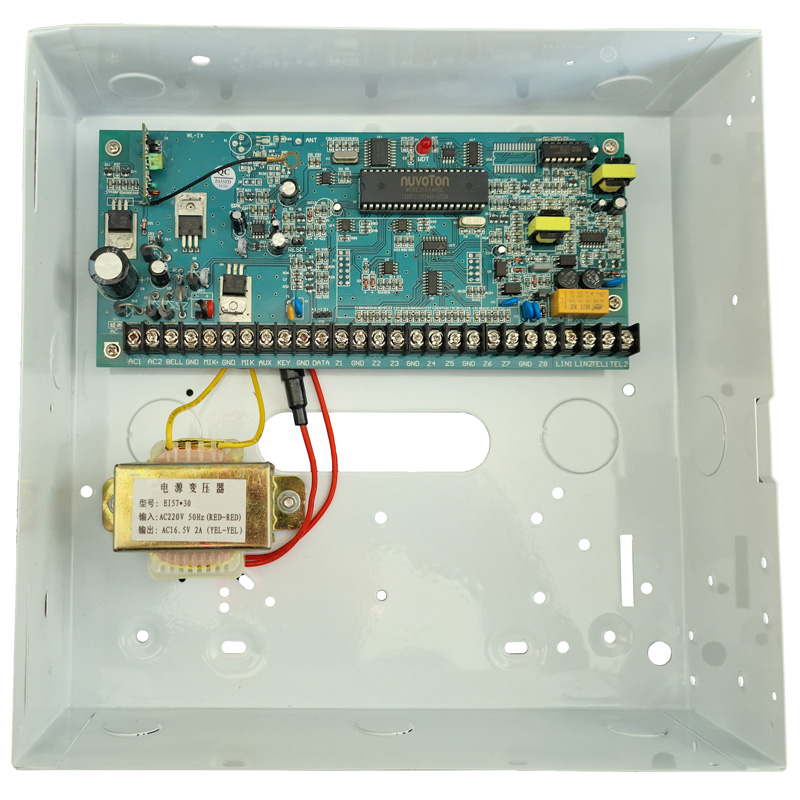 Centrala de alarma hybrid 8 zone cablate si 8 zone wireless cu tastatura  WL-TX-8