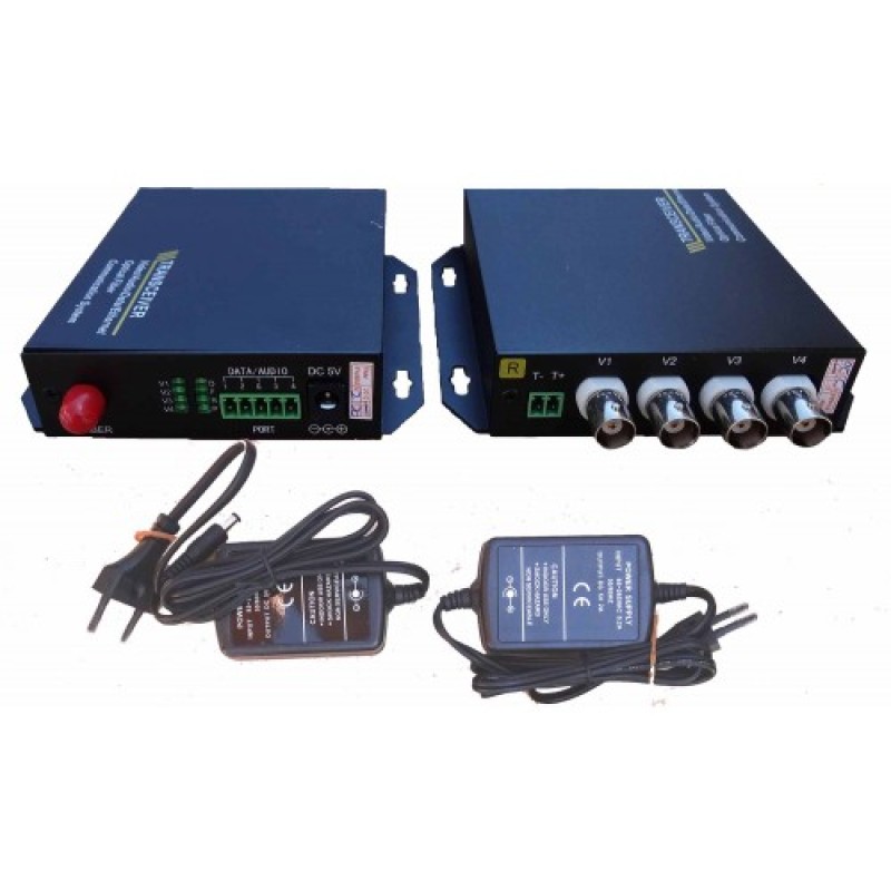 Multiplexor optic pentru 4 canale video (pentru transmiterea semnalului video pe fibra optica) OM-R4V-S