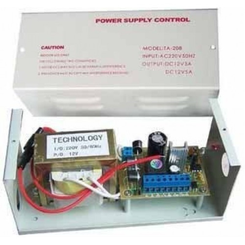 Sursa de alimentare pentru camere de supraveghere si control acces 12V/5A CP-12-05U*
