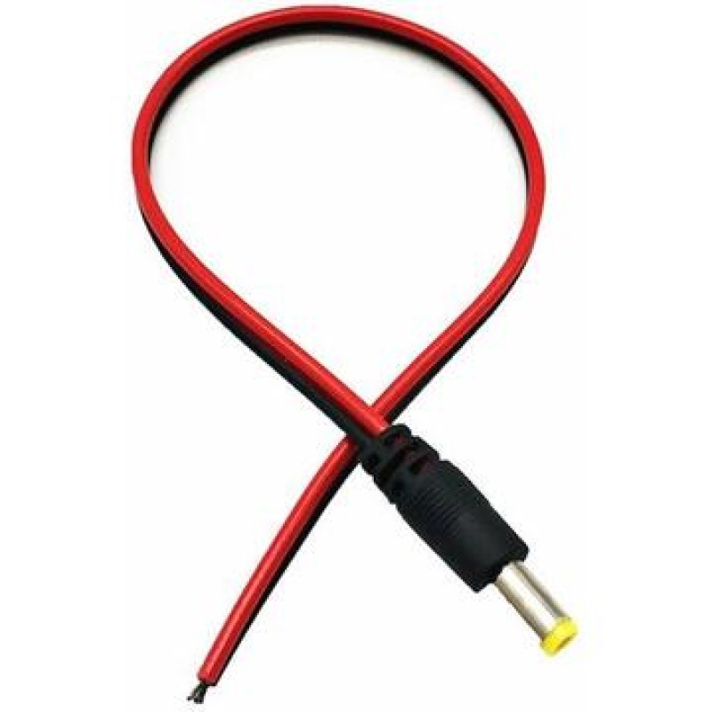 Conector alimentare camera (tata) cu cablu de 20 cm