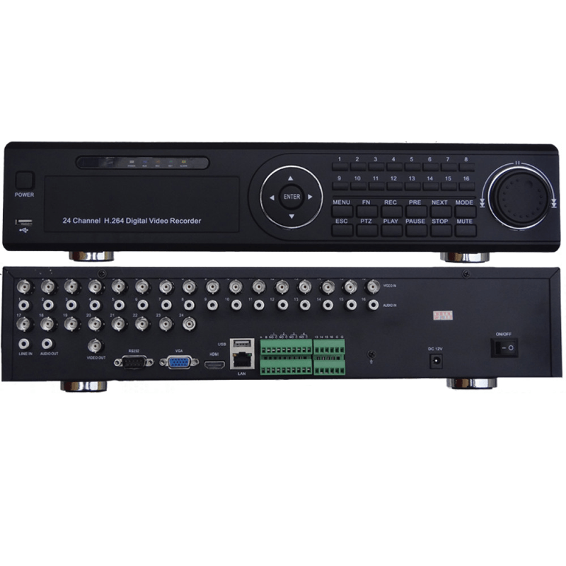 DVR cu 24 canale compatibil cu camere analogice D1 DVR-9024