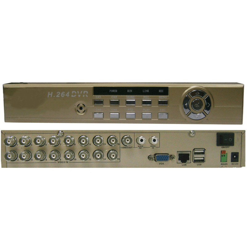 DVR cu 16 canale compatibil cu camere analogice D1 DVR-9106
