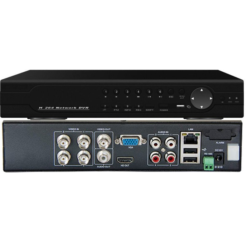DVR cu 4 canale compatibil cu camere analogice D1 MHK-6104HV cu HDMI