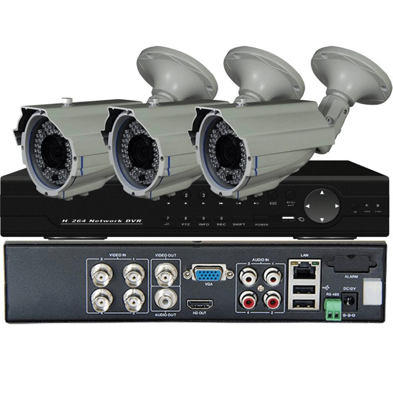 Kit sistem de supraveghere 1.3 MP 3 camere KIT8-HD