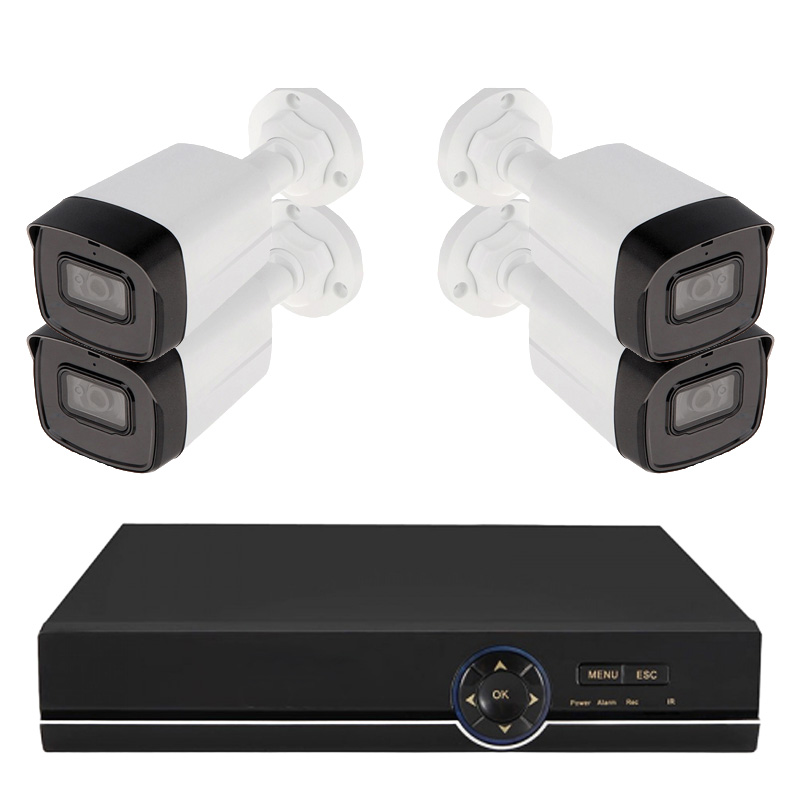 Kit sistem de supraveghere 4 camere A640K 8MP IR 30m, DVR 4 canale 8MP KITAHD8MP4CH640K