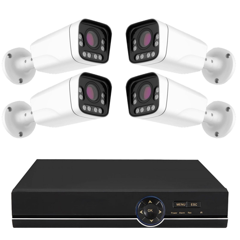 Kit sistem de supraveghere 4 camere AHD-706K 8MP IR 60m, DVR 4 canale 8MP KITAHD8MP4CH706K