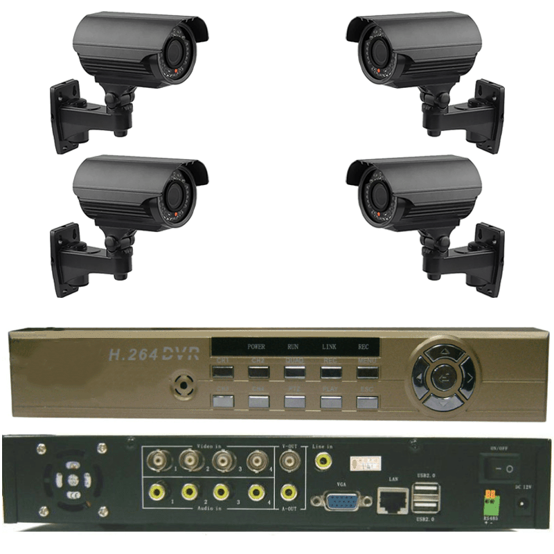 Kit sistem de supraveghere analogice 4 camere KIT-7