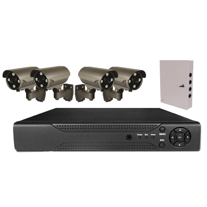 Kit sistem de supraveghere 1.3 MP 4 camere KIT1.3MP4CH