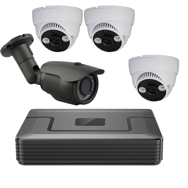 Kit sistem de supraveghere 1 MP 4 camere KIT3-HD