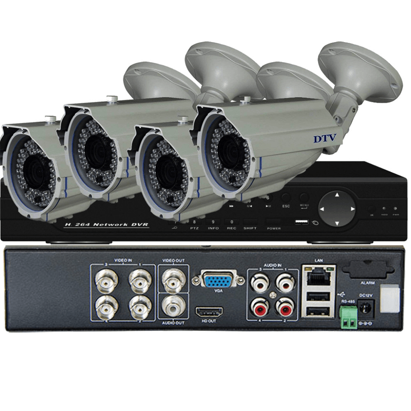 Kit sistem de supraveghere 1.3 MP 4 camere KIT7-HD