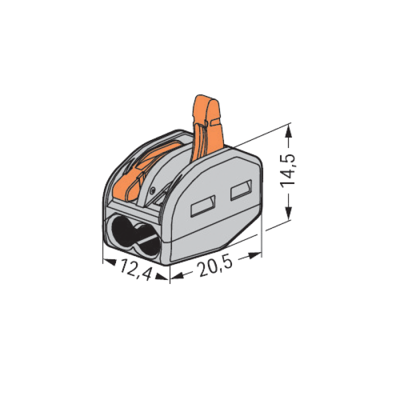 Conector derivatie 2 fire (10 buc.) W-412