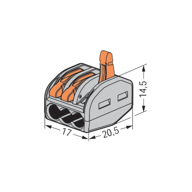 Conector derivatie 3 fire (10 buc.) W-413