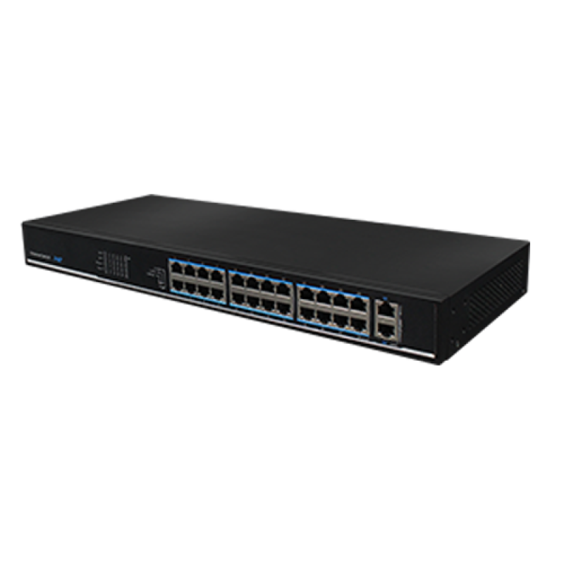 Switch 24 porturi PoE, 2 porturi Gigabit uplink - UTEPO SF26P-LM