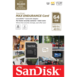 Card MicroSD 64GB, seria MAX Endurance - SanDisk SDSQQVR-064G-GN6IA