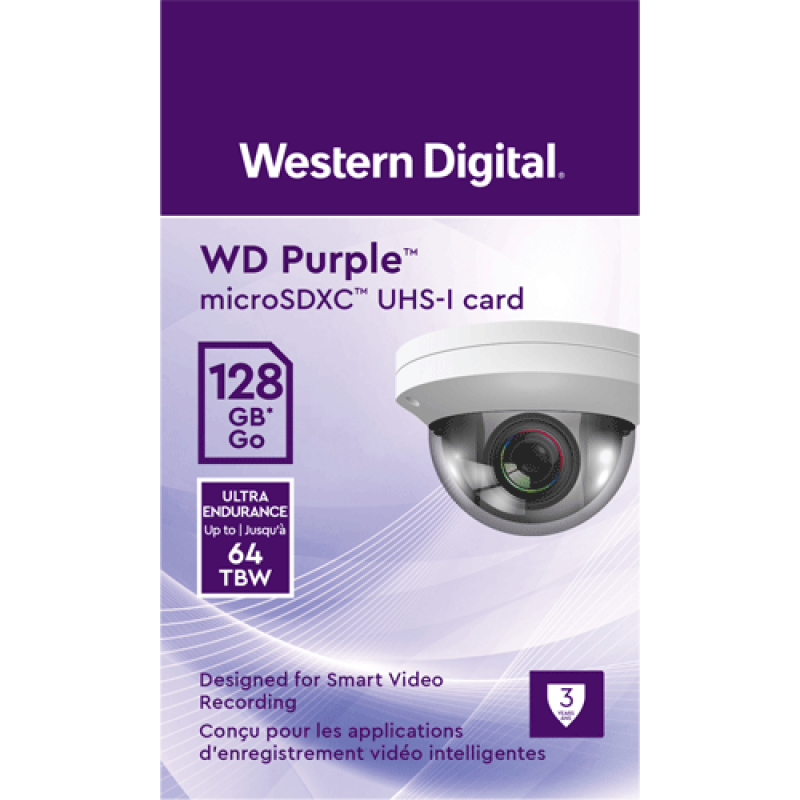 Card MicroSD 128GB, seria Purple Ultra Endurance - Western Digital WDD128G1P0C
