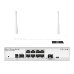 Management Switch 8 x Gigabit, 1 x SFP, Wi-fi 2.4GHz AP - Mikrotik CRS109-8G-1S-2HnD-IN