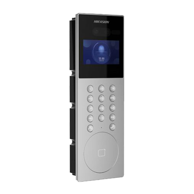 Panou exterior videointerfon TCP/IP pentru blocuri si spatii birouri, control acces integrat card si DETECTIE FACIALA  - HIKVISION DS-KD9203-E6