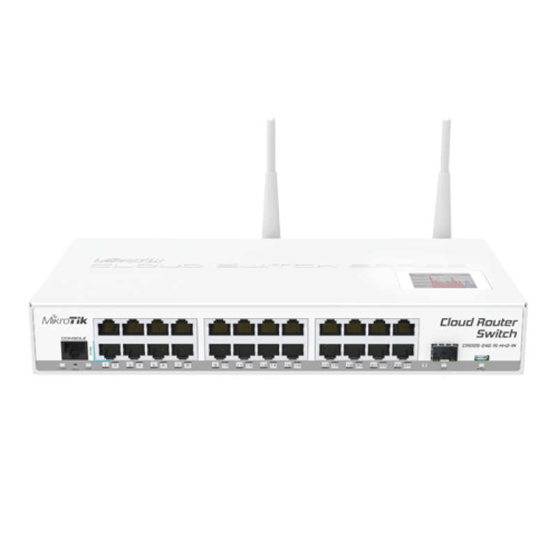 Cloud Router Switch, 24 x Gigabit, 1 x SFP, RouterOS L5 - MikroTik CRS125-24G-1S-2HnD-IN