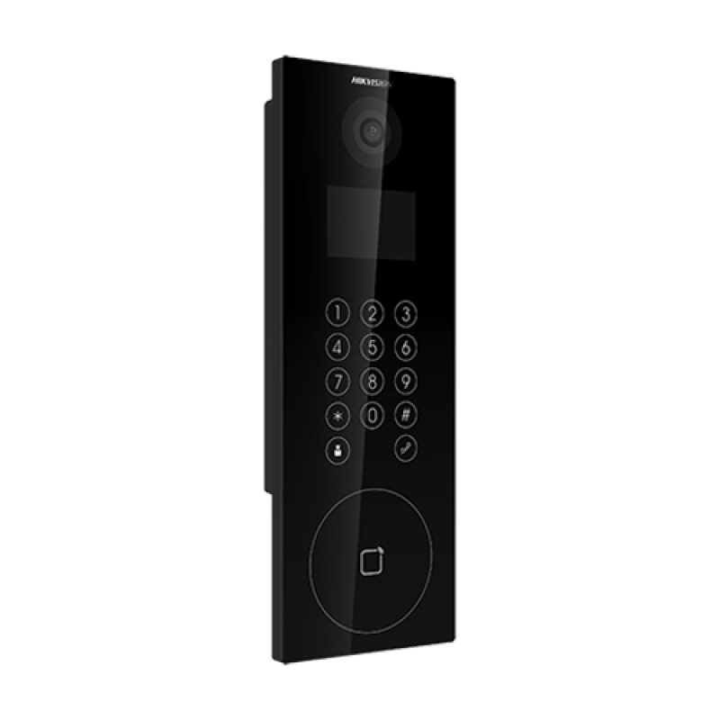 Panou exterior videointerfon TCP/IP pentru blocuri si spatii birouri, control acces integrat cu card sau cod PIN - HIKVISION DS-KD8103-E6