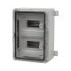 Cutie modulara IP65 din ABS gri, usa transparenta, 2 x 9 module, 250x350x150 mm PP3112