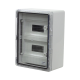 Cutie modulara IP65 din ABS gri, usa transparenta, 2 x 12 module, 300x400x170 mm PP3114