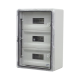 Cutie modulara IP65 din ABS gri, usa transparenta, 3 x 15 module, 350x500x190 mm PP3116