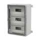 Cutie modulara IP65 din ABS gri, usa transparenta, 3 x 15 module, 350x500x190 mm PP3116