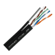 Cablu FTP autoportant, cat 5E, CUPRU 100%, 305m, negru TSY-FTP5E-MESS