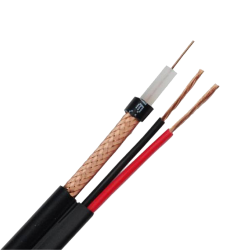 Cablu coaxial RG59 + alimentare 2x0.75, 305m, negru TSY-RG59+2X0.75-B