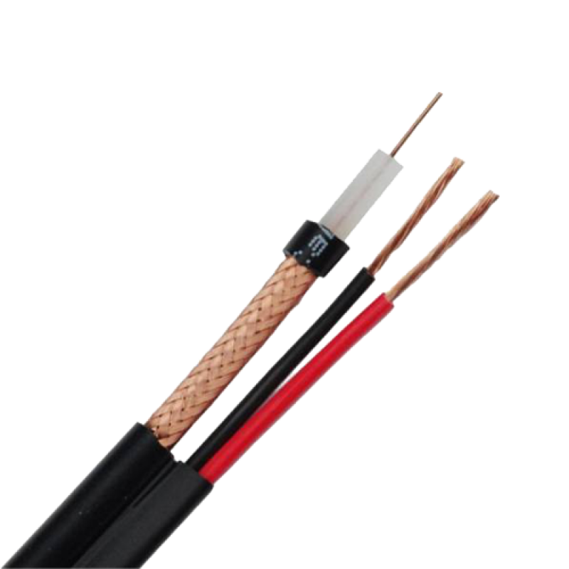 Cablu coaxial RG59 + alimentare 2x0.75, 305m, negru TSY-RG59+2X0.75-B