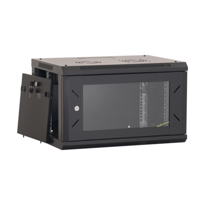 Rack perete 6U 19' 600x450, capacitate incarcare 80 Kg, negru - ASYTECH Networking ASY-6U-6045W