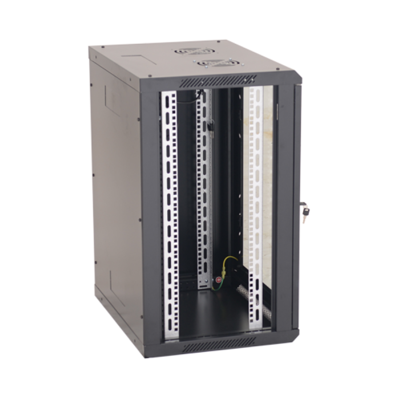 Rack perete 15U 19' 600x450, capacitate incarcare 80 Kg, negru - ASYTECH Networking ASY-15U-6045W