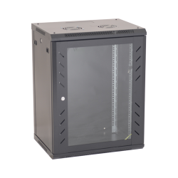 Rack perete 18U 19' 600x450, capacitate incarcare 80 Kg, negru - ASYTECH Networking ASY-18U-6045W