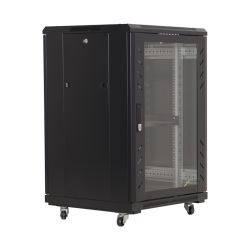 Rack podea 18U 19' 600x600, capacitate incarcare 500 Kg, negru - ASYTECH Networking ASY-18U-6060E