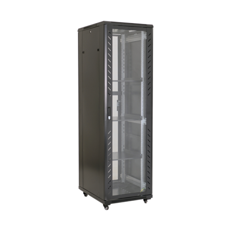 Rack podea 37U 19' 600x600, capacitate incarcare 500 Kg, negru - ASYTECH Networking ASY-37U-6060E