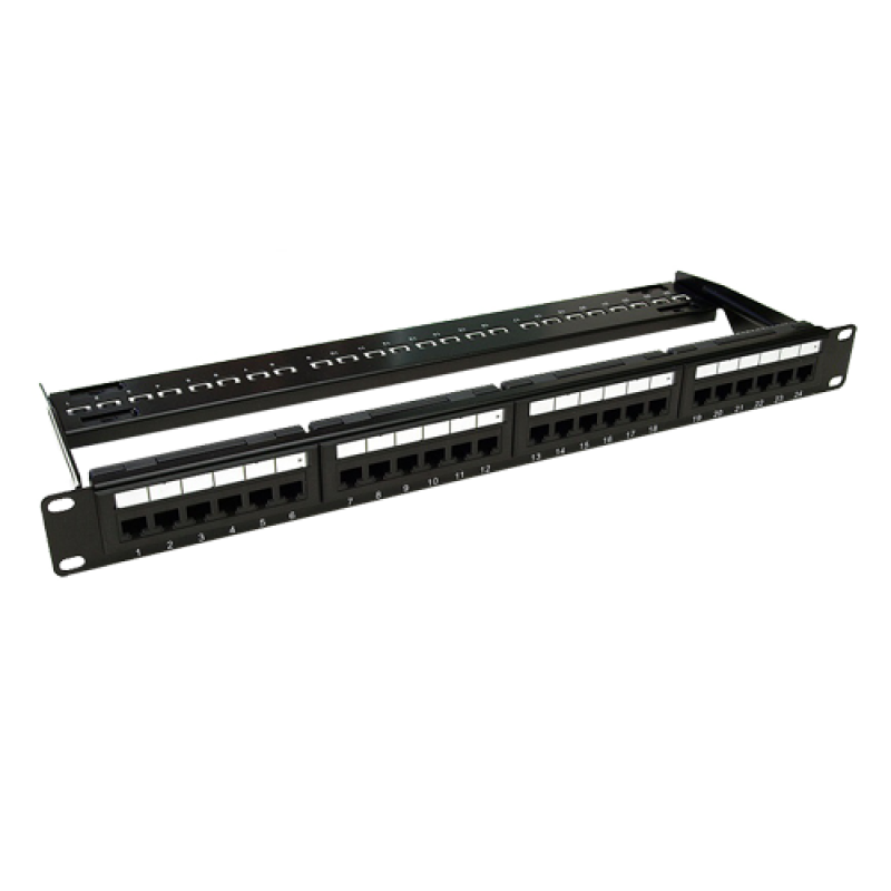 Patch Panel 1U, UTP cat6, 24 porturi RJ45 - ASYTECH Networking ASY-PP-UTP6-24