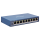 Switch 8 porturi PoE, 1 port uplink RJ45, SMART Management - HIKVISION DS-3E1309P-EI